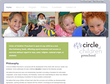 Tablet Screenshot of circleofchildrenpreschool.com